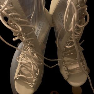 One time worn great condition. Clear bootie